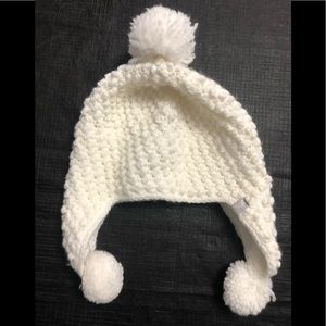 NWOT Spyder OS white winter beanie hat